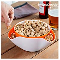 InnovaGoods IG813819 Bols para Aperitivos 2 en 1 (2 Piezas)- Blanco-Naranja